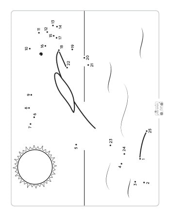 A Dolphin Dot to Dot Worksheet 