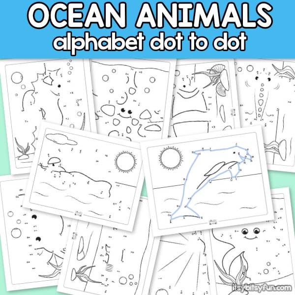 Ocean Animals Alphabet Connect the Dots