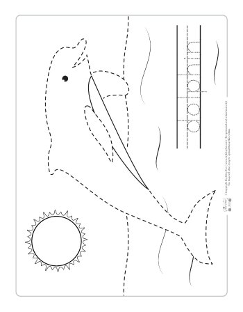Dolphin tracing worksheet.