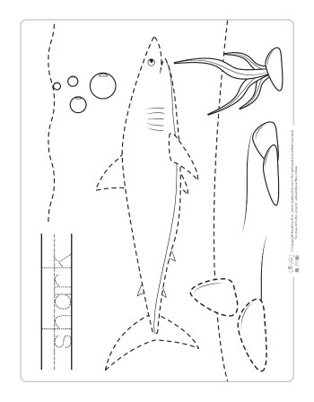 Shark tracing worksheet.
