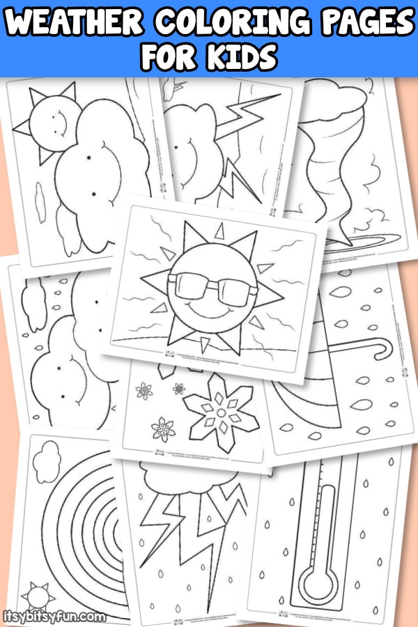 weather coloring printable preschool itsybitsyfun kindergarten activities printables crafts chart worksheets summer affiliate contains links visit