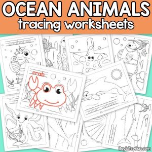 Safari and Jungle Animals Tracing Worksheets - Itsy Bitsy Fun