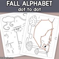 Fall Alphabet Dot to Dot Worksheets