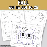 Fall Dot to Dot Worksheets – counting to 25