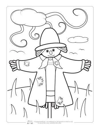 Scarecrow Coloring Page 
