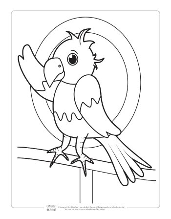 Free Parrot Coloring Page for Kids