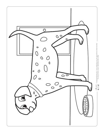 Free Dog Coloring Page for Kids Version Two