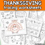 Thanksgiving Printable Tracing Worksheets