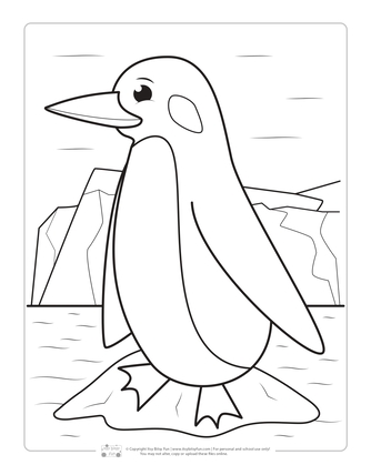 Penguin Coloring Page for Kids
