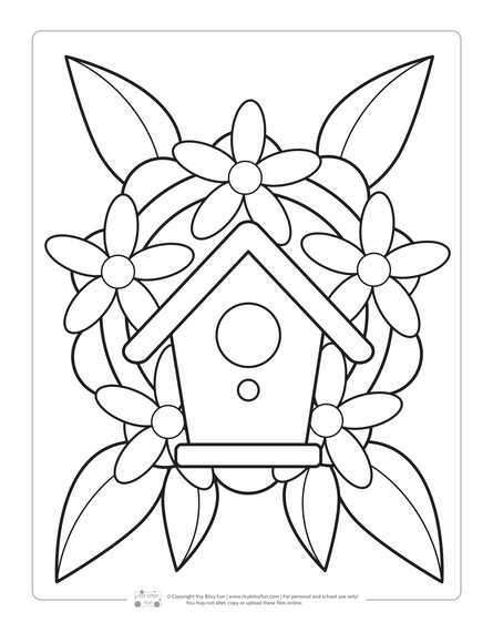 Birdhouse Coloring Page