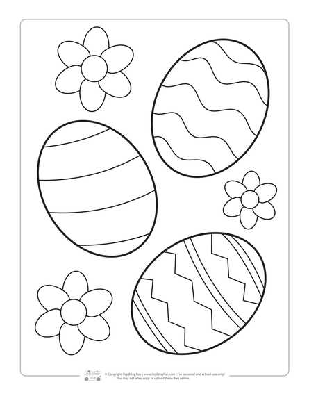 Easter Eggs Coloring Page for Kids
