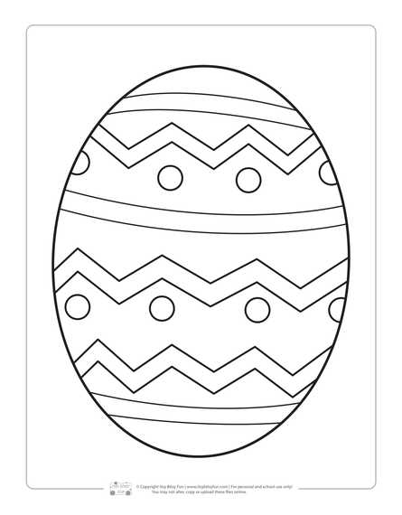 Easter Egg Coloring Page for Kids