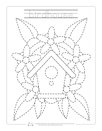 Spring Tracing Worksheets - itsybitsyfun.com