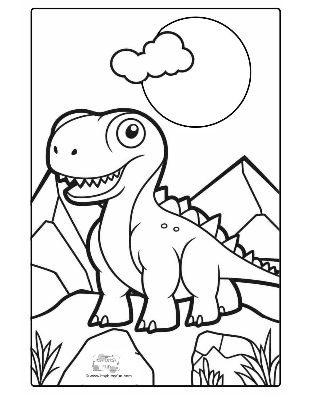 Free Printable Dinosaur Coloring Pages - Itsy Bitsy Fun