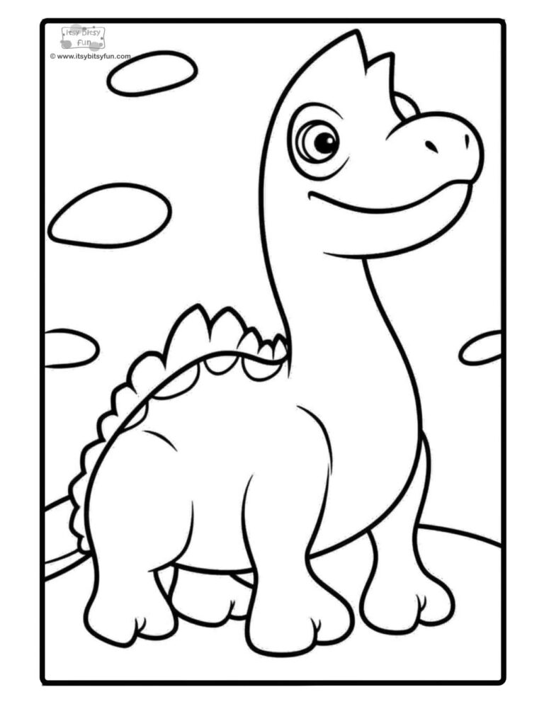 Free Printable Dinosaur Coloring Pages - Itsy Bitsy Fun