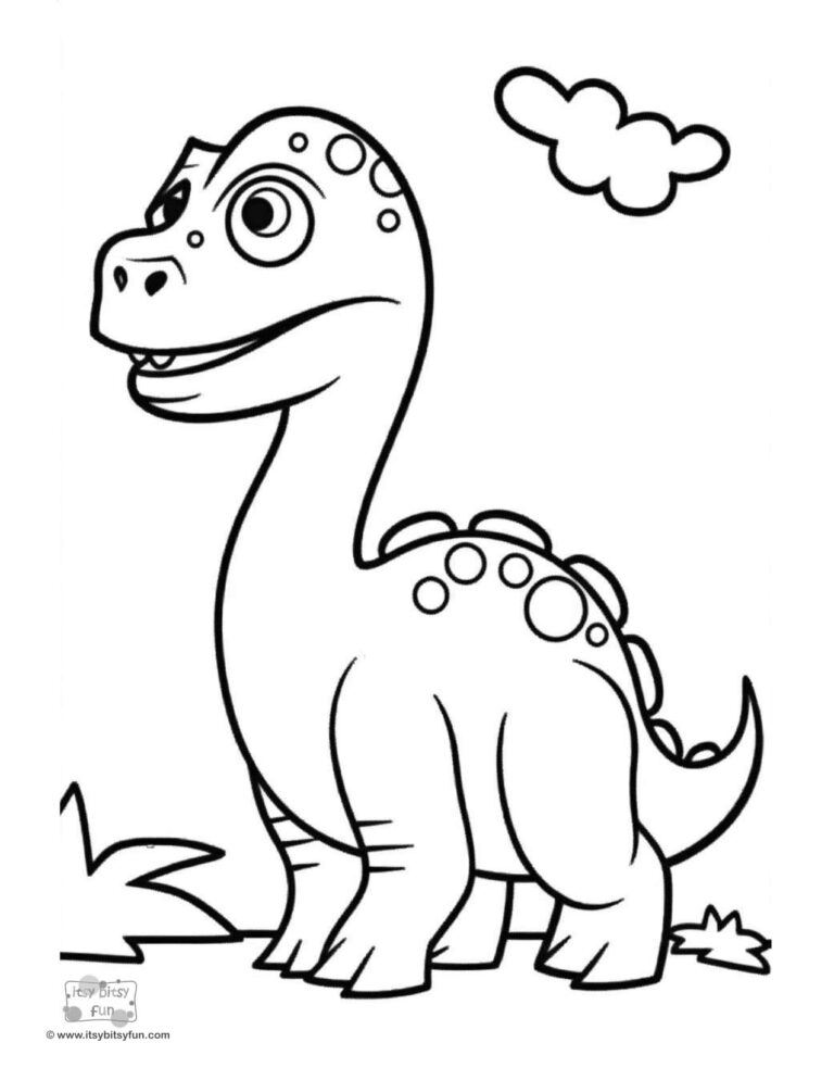 Free Printable Dinosaur Coloring Pages - Itsy Bitsy Fun