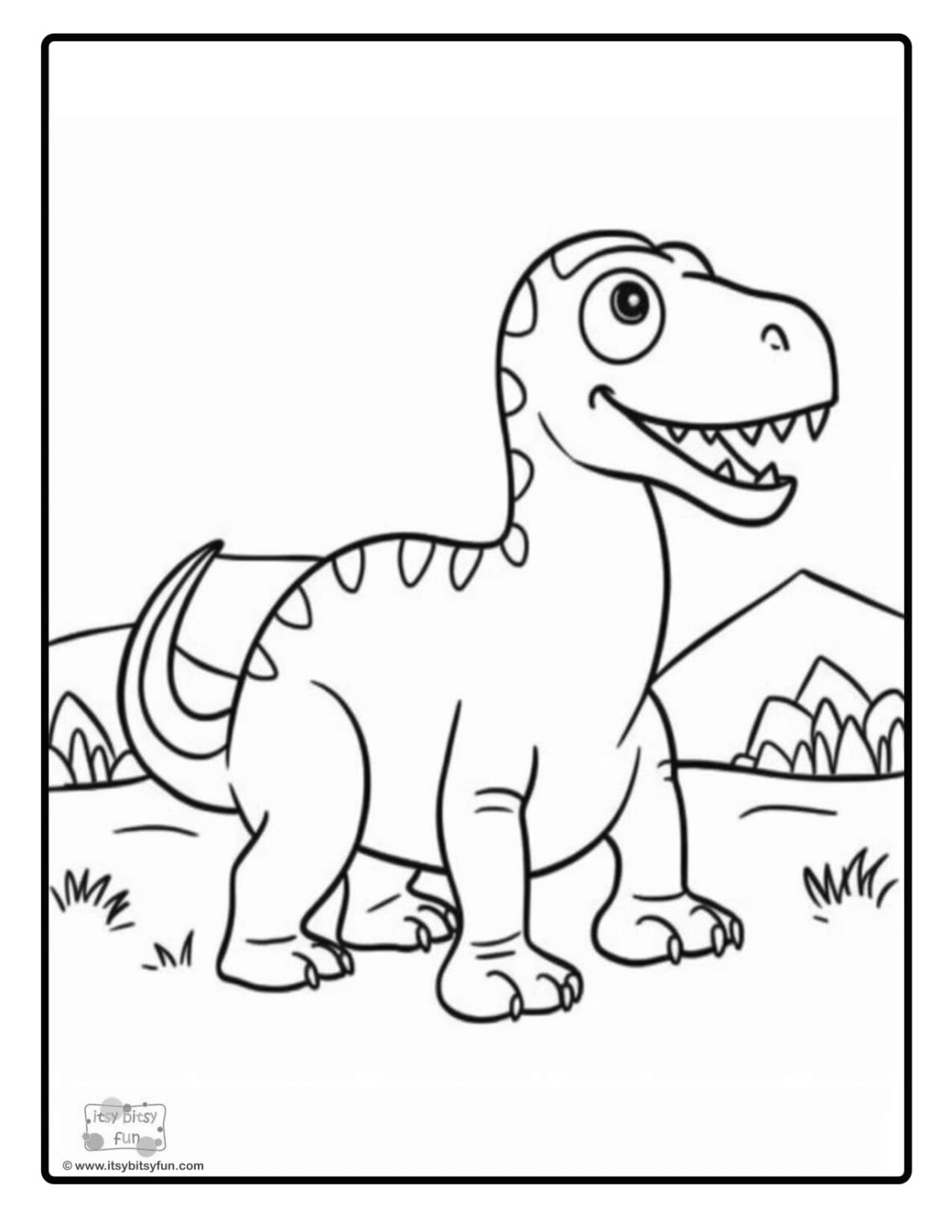 Free Printable Dinosaur Coloring Pages - Itsy Bitsy Fun