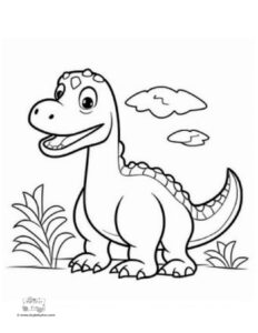 Free Printable Dinosaur Coloring Pages - Itsy Bitsy Fun