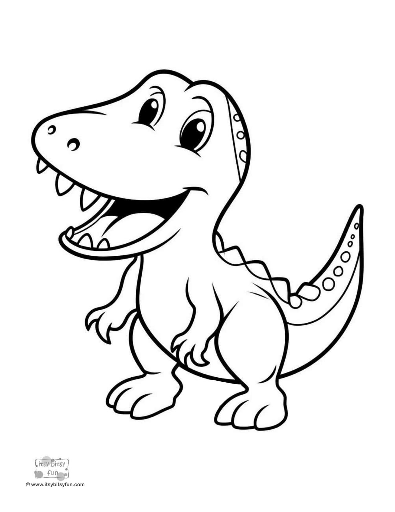 Free Printable Dinosaur Coloring Pages - Itsy Bitsy Fun