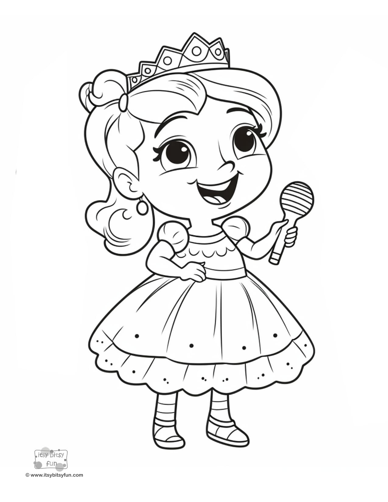 Free Printable Princess Coloring Pages - Itsy Bitsy Fun