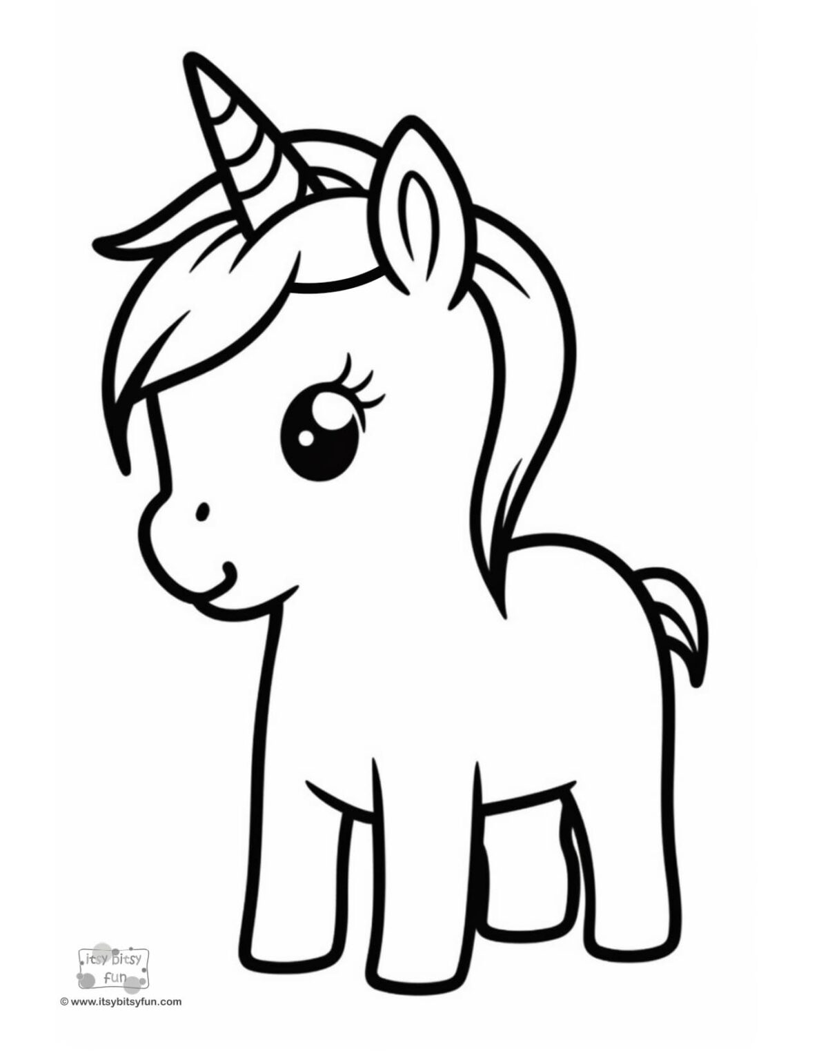 Free Printable Unicorn Coloring Pages - Itsy Bitsy Fun