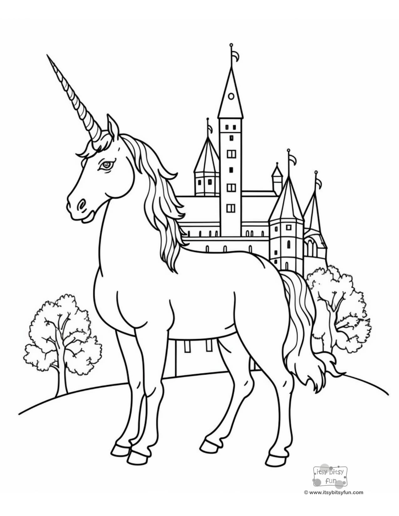 Free Printable Unicorn Coloring Pages - Itsy Bitsy Fun