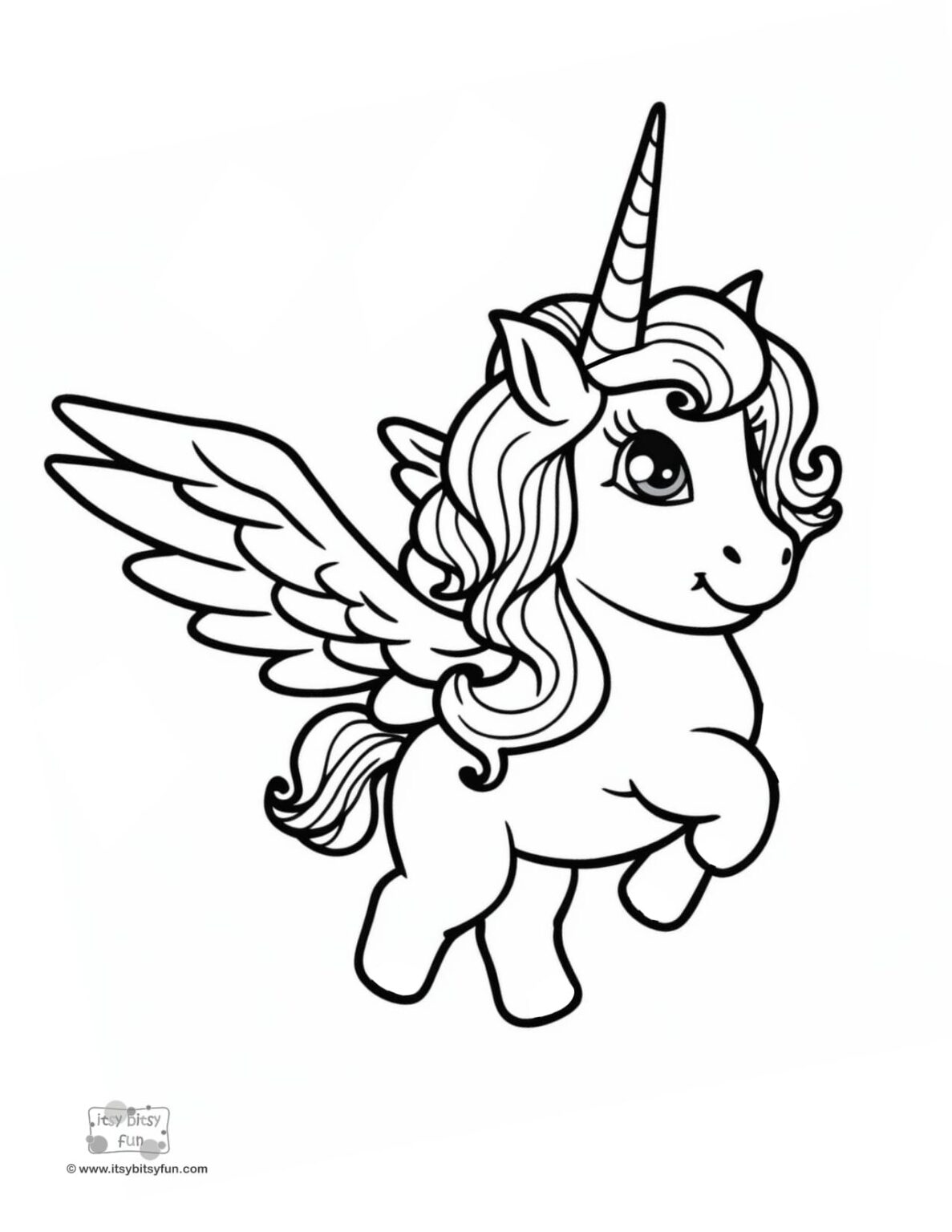 Free Printable Unicorn Coloring Pages - Itsy Bitsy Fun
