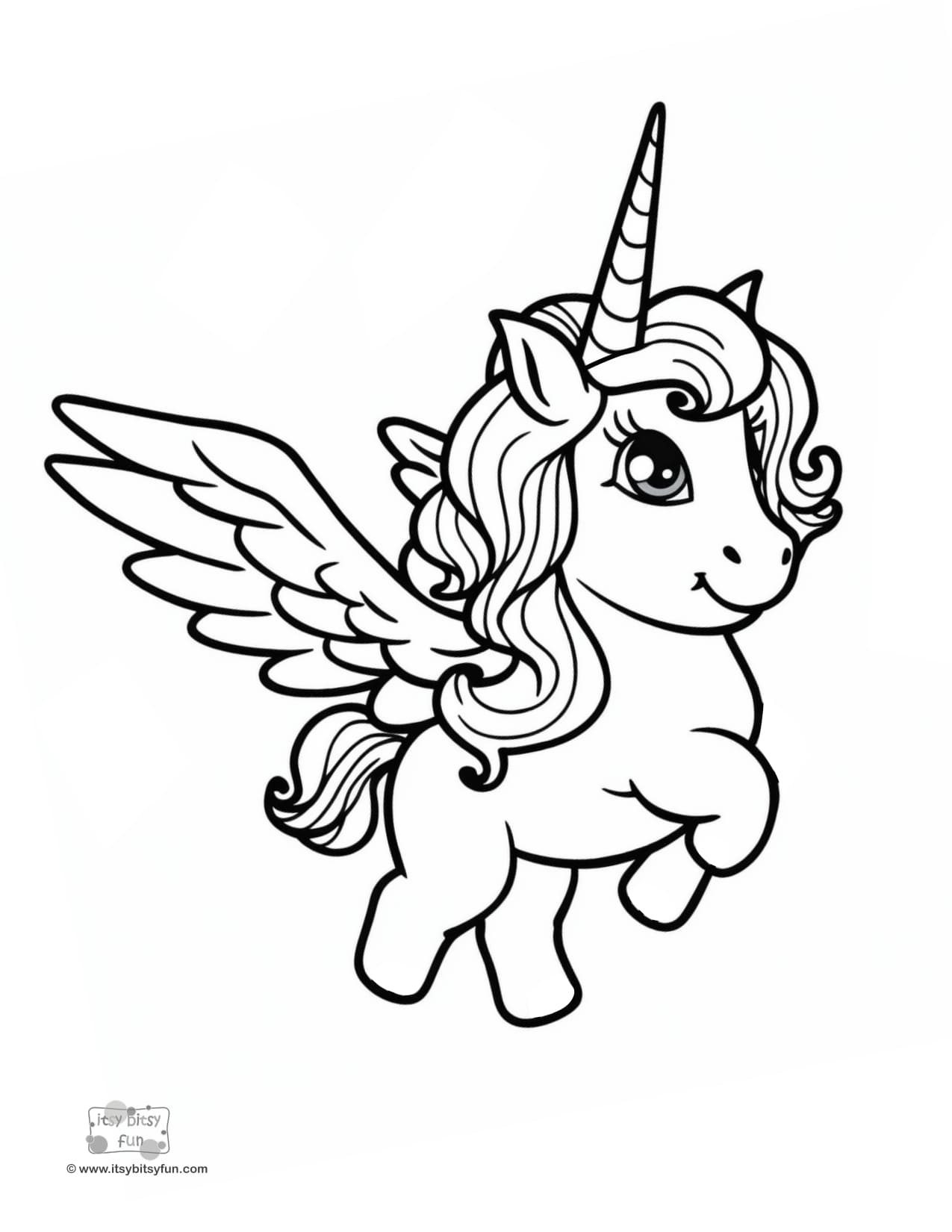 Free Printable Unicorn Coloring Pages - Itsy Bitsy Fun