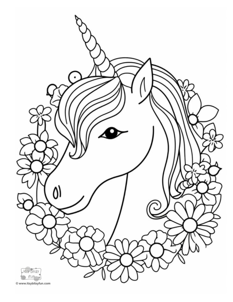 Free Printable Unicorn Coloring Pages - Itsy Bitsy Fun