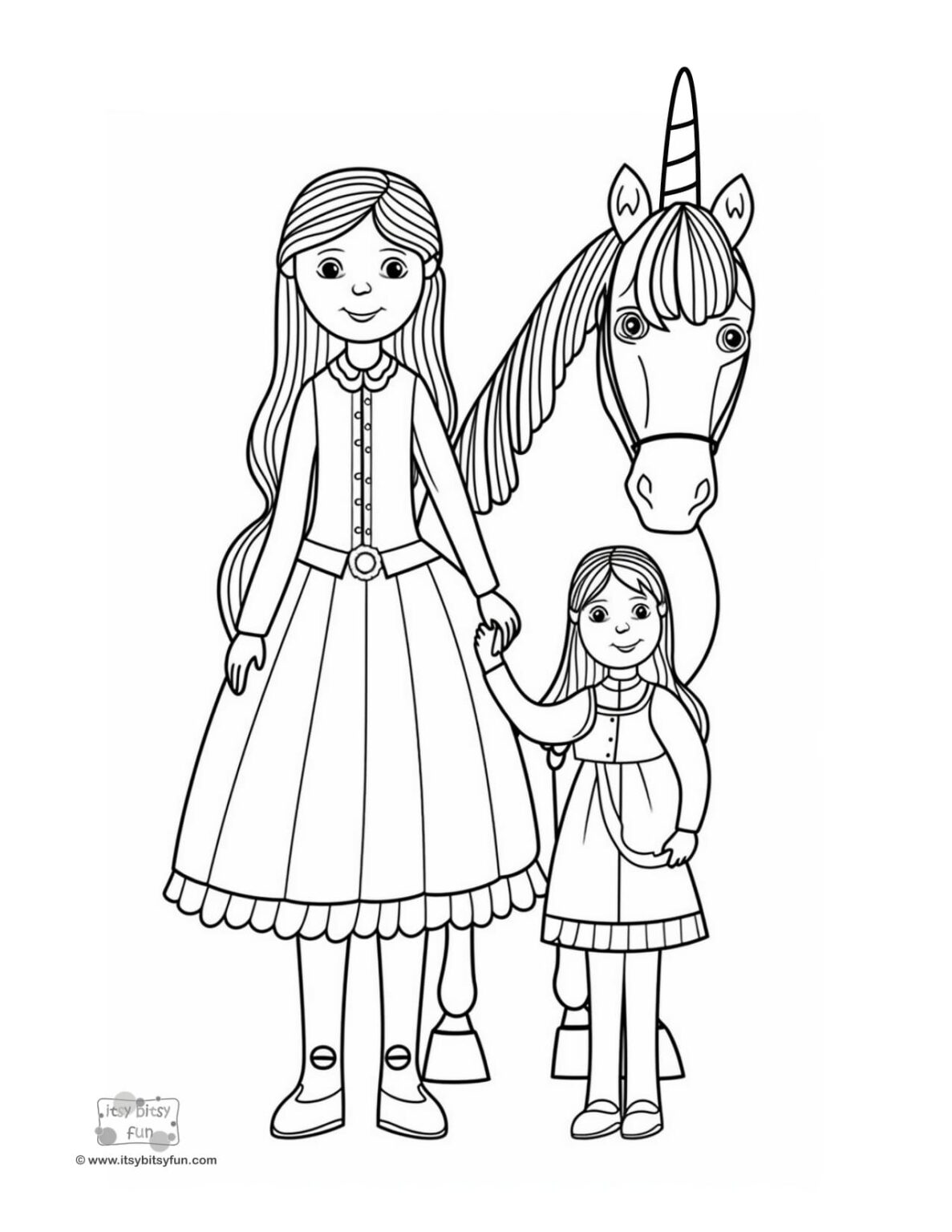 Free Printable Unicorn Coloring Pages - Itsy Bitsy Fun
