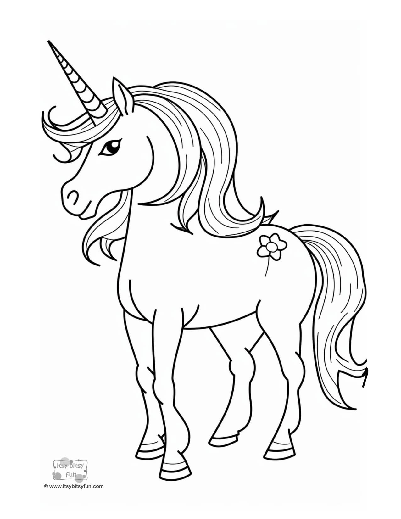 Free Printable Unicorn Coloring Pages - Itsy Bitsy Fun