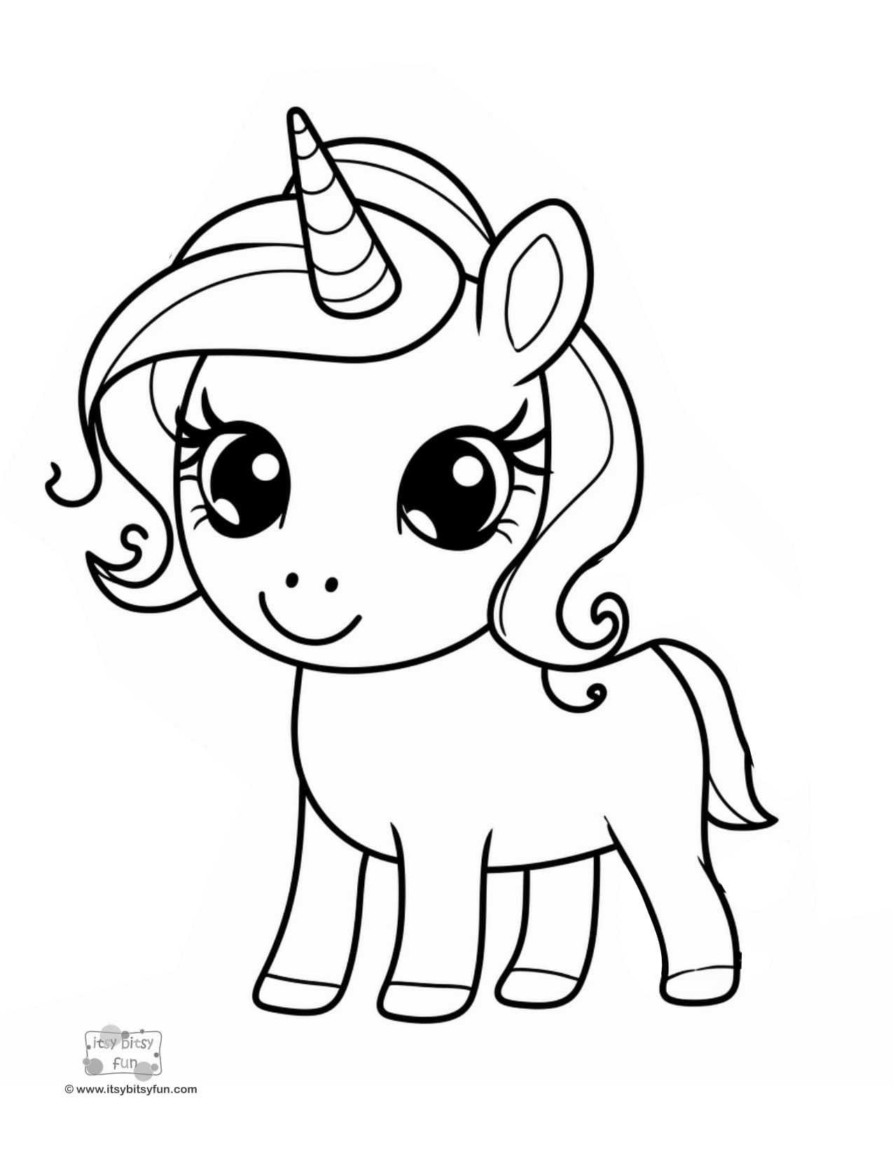 Free Printable Unicorn Coloring Pages - Itsy Bitsy Fun