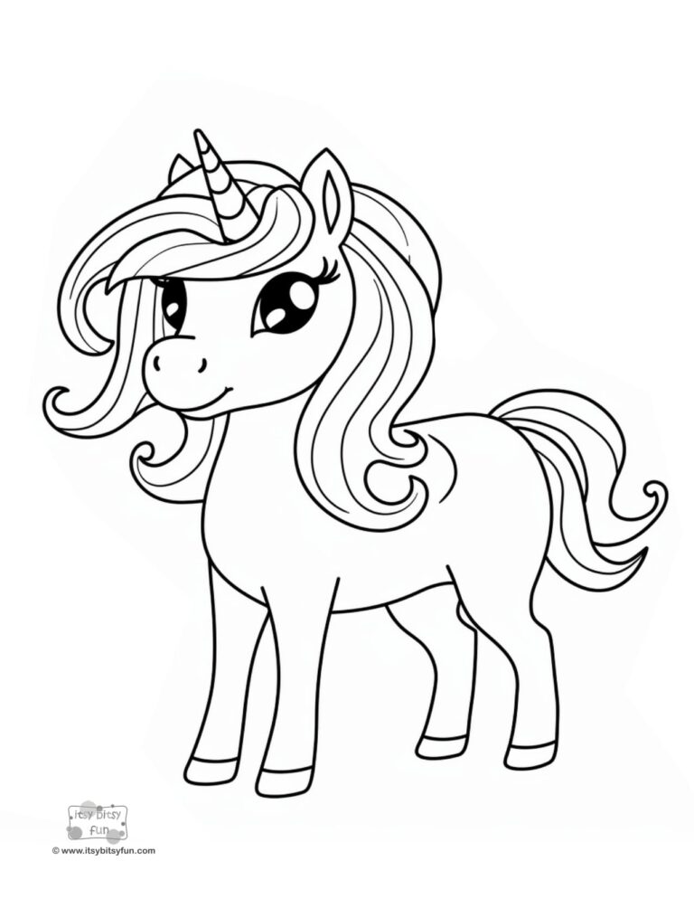 Free Printable Unicorn Coloring Pages - Itsy Bitsy Fun