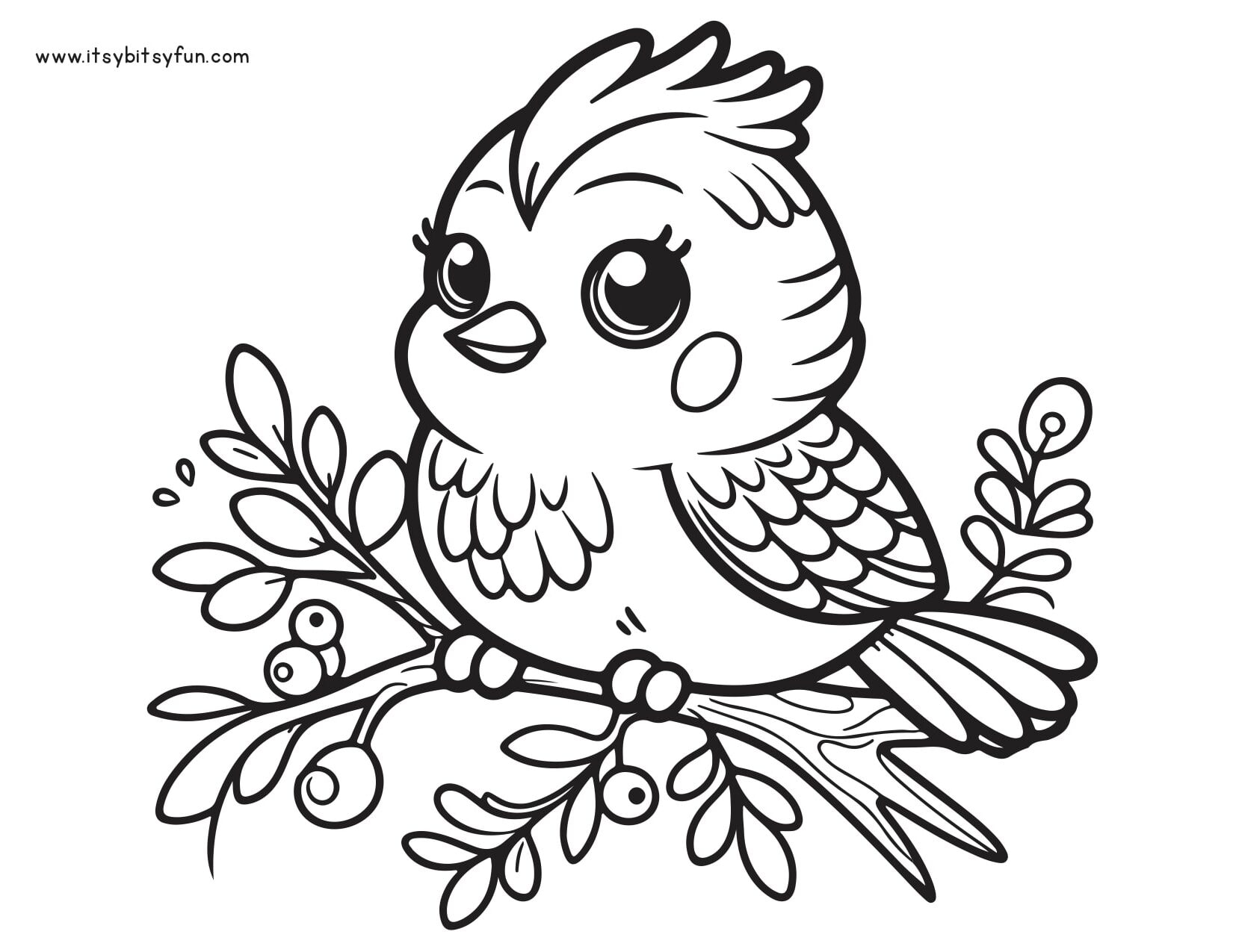 Bird image to color.