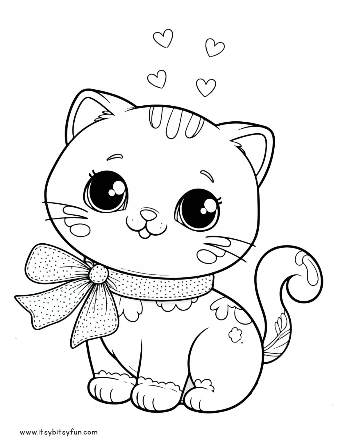 Free Printable Cat Coloring Pages for Kids - Itsy Bitsy Fun