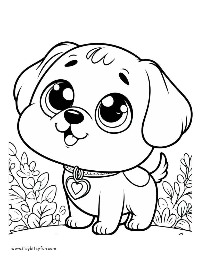 Free Printable Dog Coloring Pages for Kids - Itsy Bitsy Fun