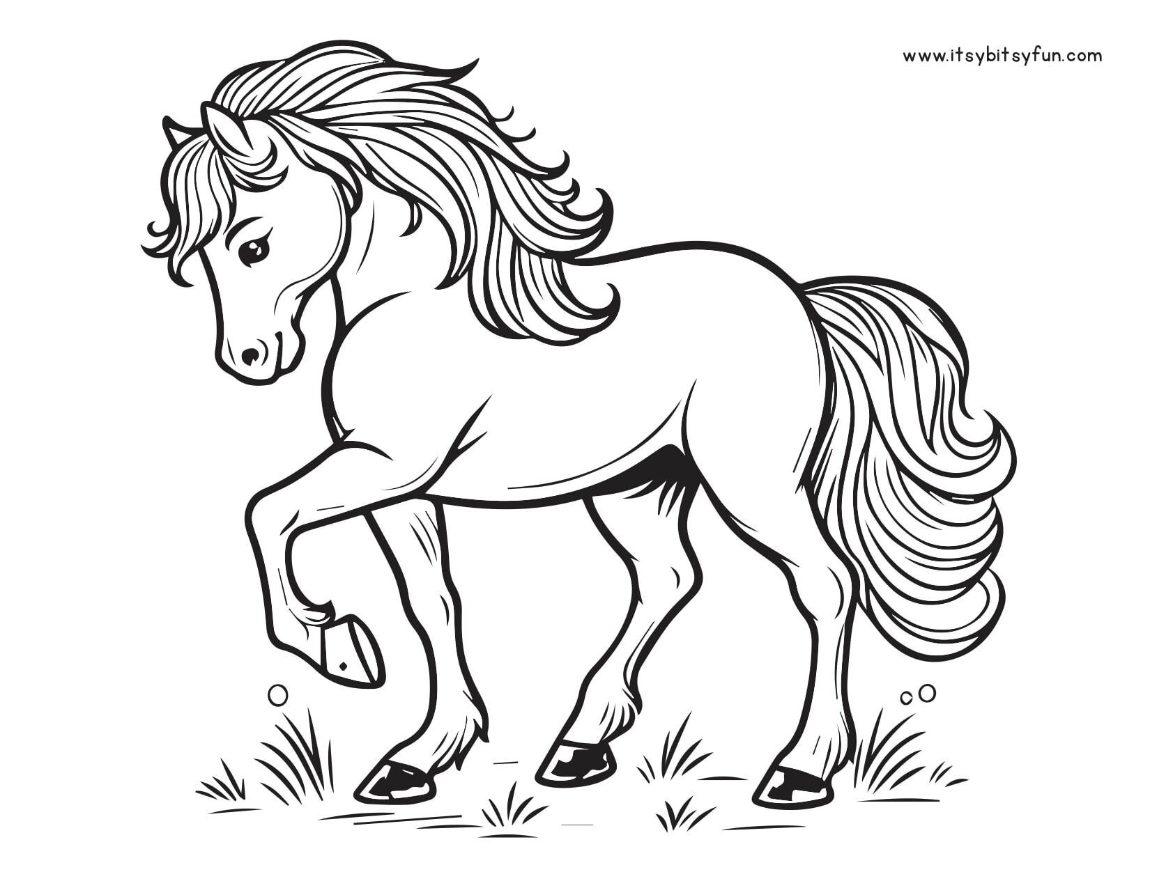 Stallion horse coloring sheet.