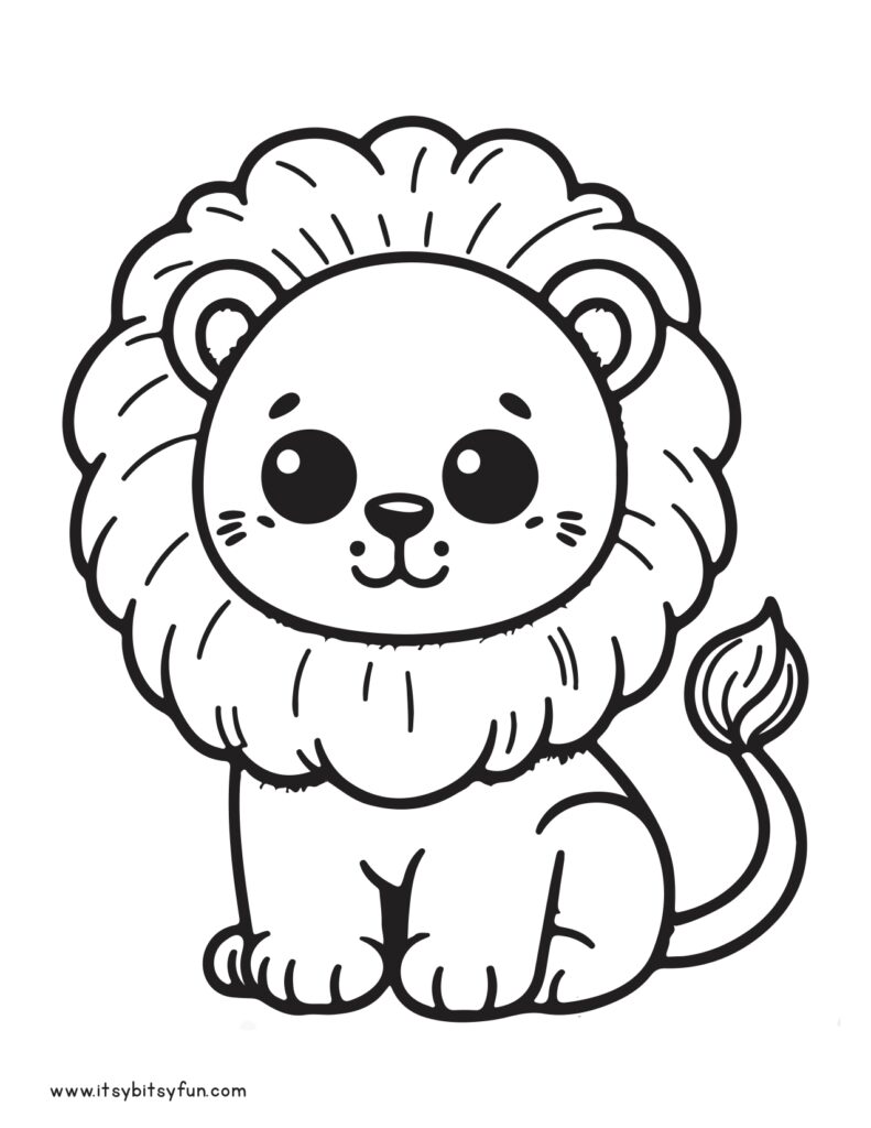 Lion cub to color.