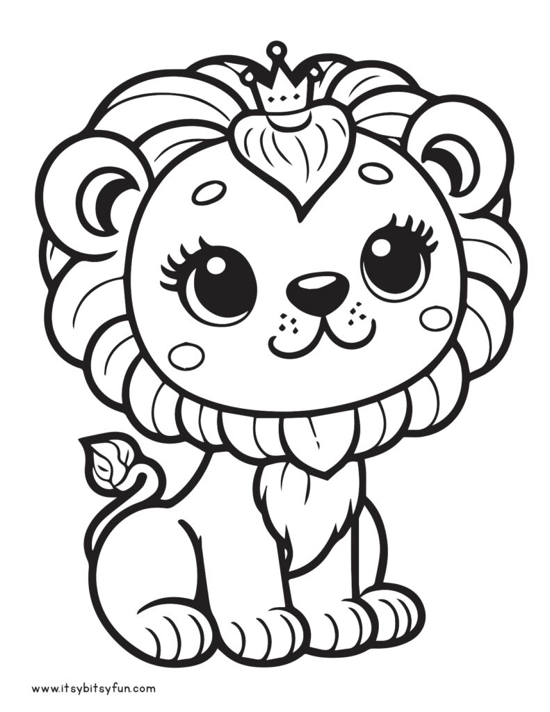 King of lions coloring page.