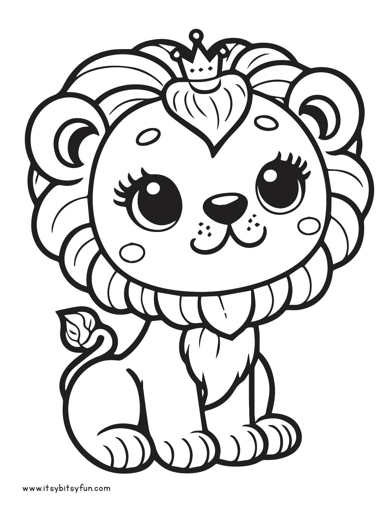Free Printable Lion Coloring Pages for Kids - Itsy Bitsy Fun