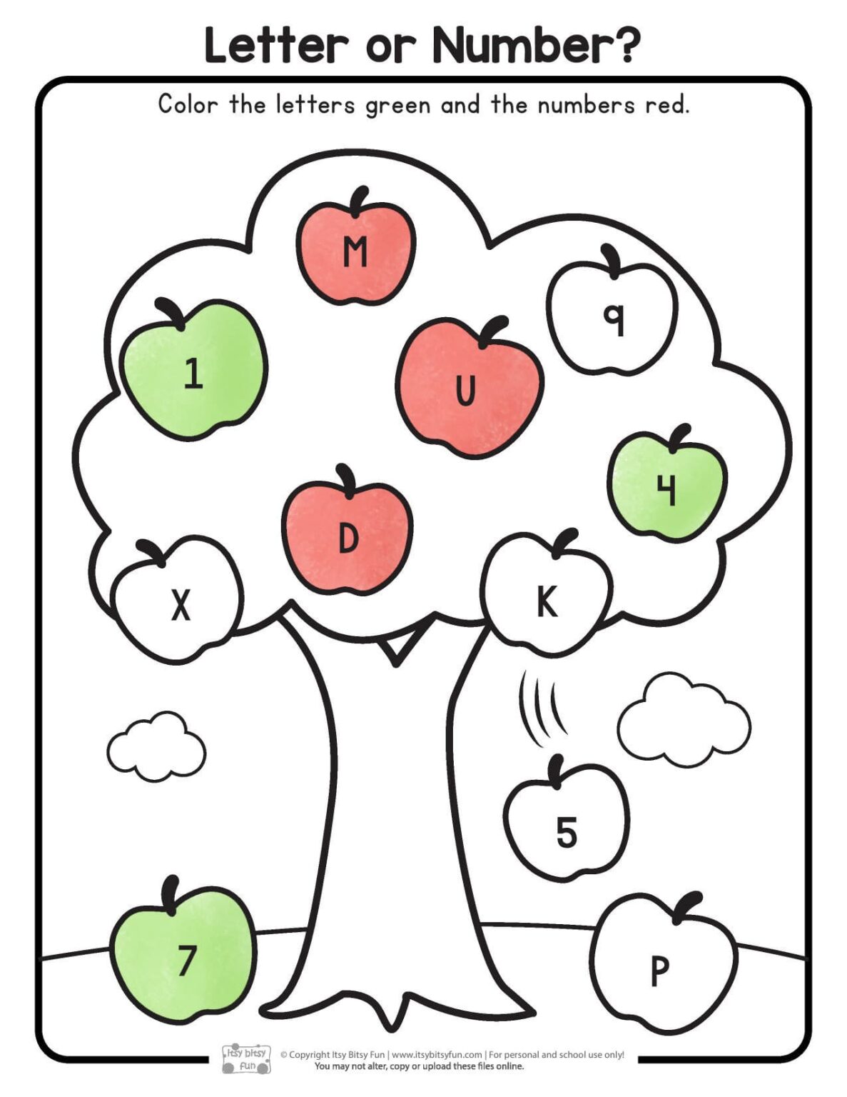 Worksheet Letter Math Letter or Number Worksheets - Itsy Bitsy Fun