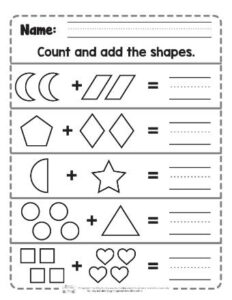 Pritable Count and Add Single Digit Addition Worksheets - Itsy Bitsy Fun