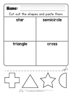 Cut and Paste Shape Sorting Worksheets - Itsy Bitsy Fun