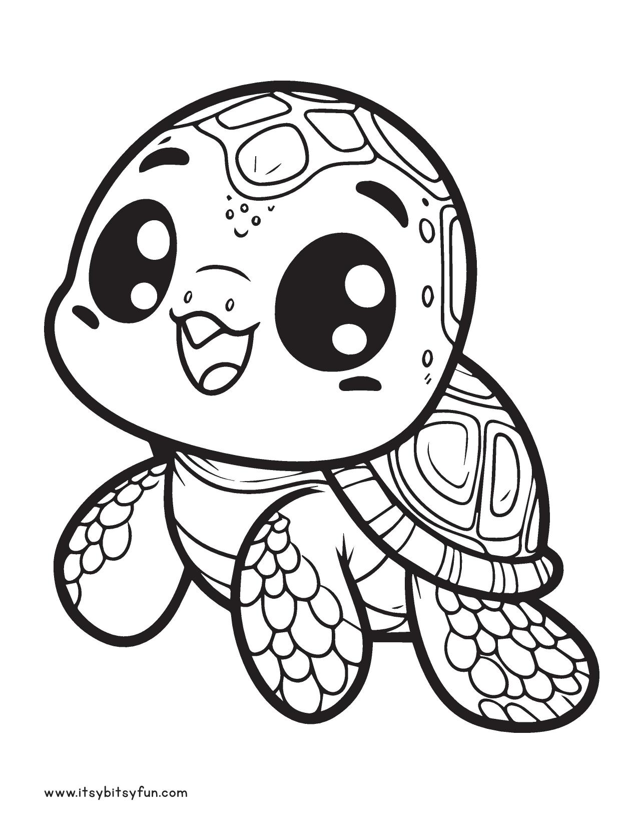 Printable Coloring Turtle Printable Coloring Turtle