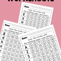 Upper and Lower Case Matching Worksheets