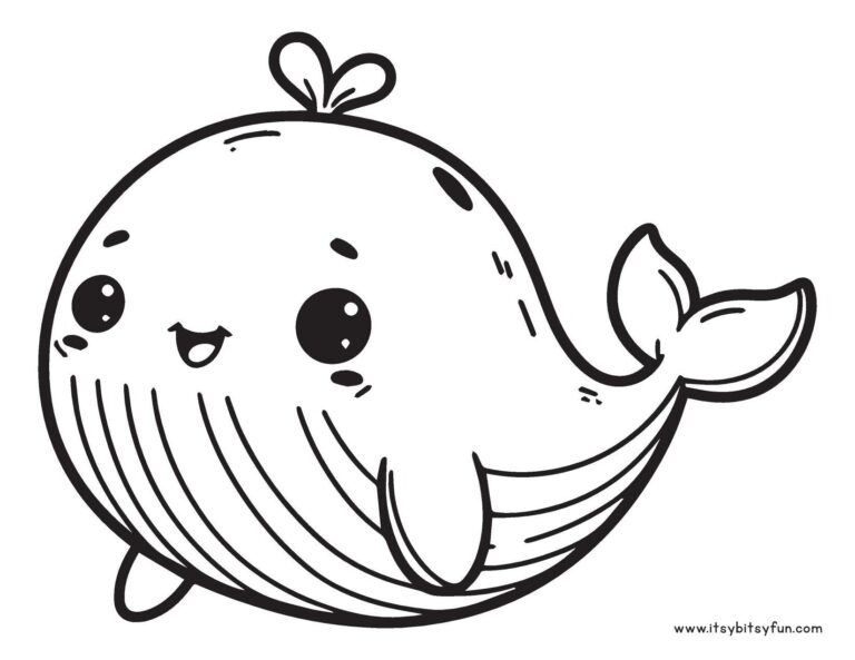 Free Printable Whale Coloring Pages for Kids - Itsy Bitsy Fun
