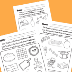 Color the Rhymes Worksheets