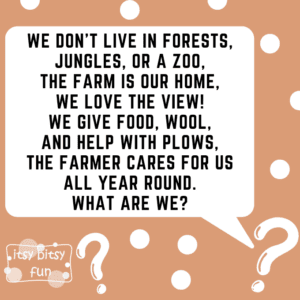 Farm Animals Riddles Farm Animals Riddles for Kids - Itsy Bitsy Fun