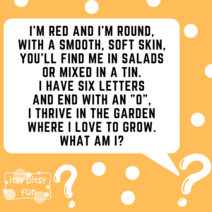 Tomato Riddles Tomato Riddles for Kids - Itsy Bitsy Fun