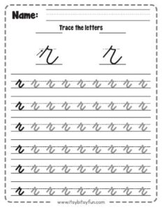 Pretty Easy Cursive R Cursive Letter R Worksheets - Itsy Bitsy Fun